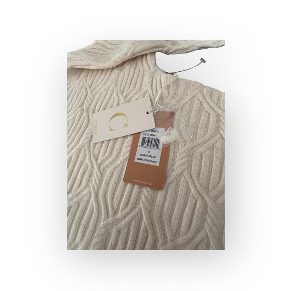 Cyrus Textured Turtleneck Sweater Cream | Size S | NWT - Picture 4 of 6